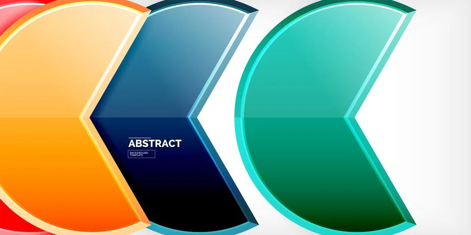Trendy round shapes with triangular angle design element. Vector Illustration Illustrazione stock