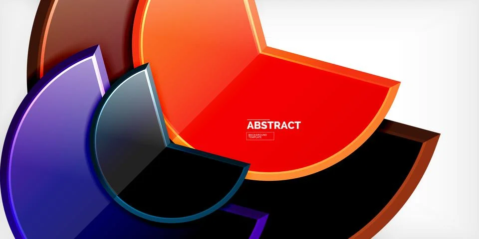 Trendy round shapes with triangular angle design element. Vector Illustration Illustrazione stock