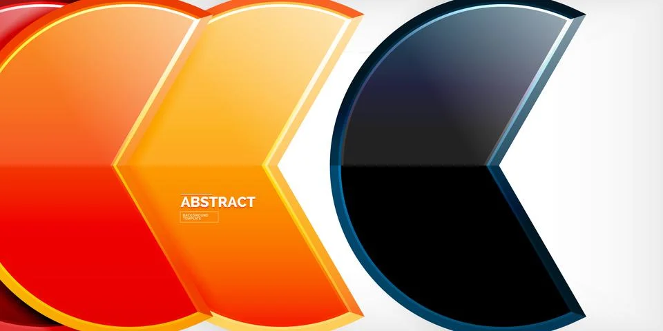Trendy round shapes with triangular angle design element. Vector Illustration Stock Illustration