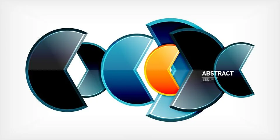 Trendy round shapes with triangular angle design element. Vector Illustration イラスト素材