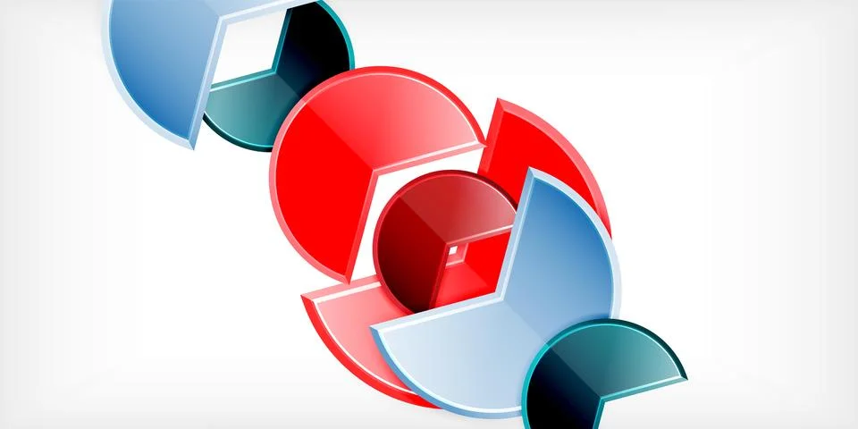 Trendy round shapes with triangular angle design element. Vector Illustration Stock Illustration