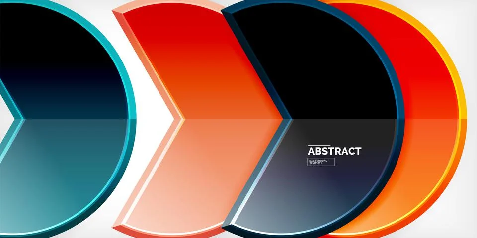 Trendy round shapes with triangular angle design element. Vector Illustration Illustrazione stock