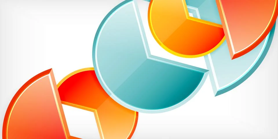 Trendy round shapes with triangular angle design element. Vector Illustration Illustrazione stock