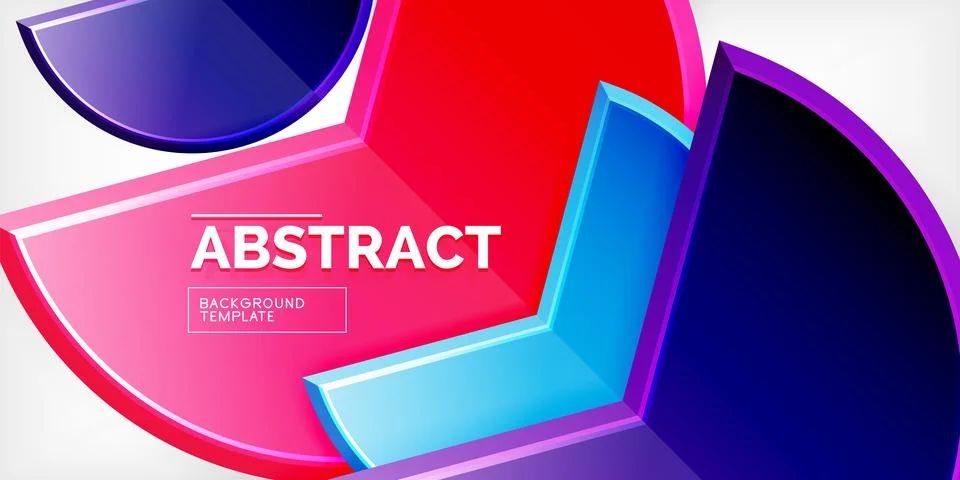 Trendy round shapes with triangular angle design element. Vector Illustration Ilustração Stock