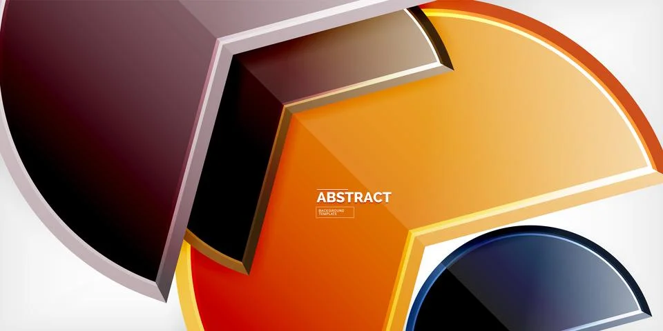 Trendy round shapes with triangular angle design element. Vector Illustration Ilustración de archivo