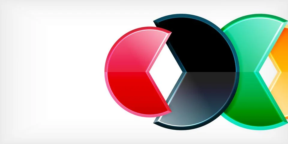 Trendy round shapes with triangular angle design element. Vector Illustration Stockillustratie