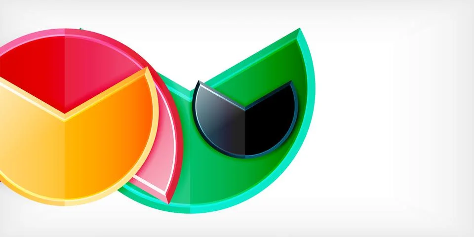 Trendy round shapes with triangular angle design element. Vector Illustration Stockillustratie