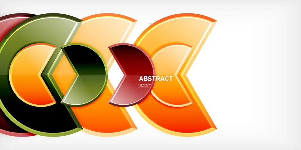 Trendy round shapes with triangular angle design element. Vector Illustration Ilustración de archivo