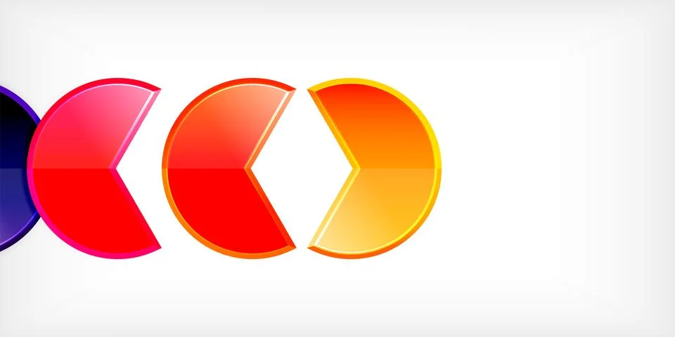 Trendy round shapes with triangular angle design element. Vector Illustration イラスト素材