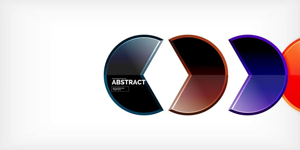 Trendy round shapes with triangular angle design element. Vector Illustration Stock Illustration