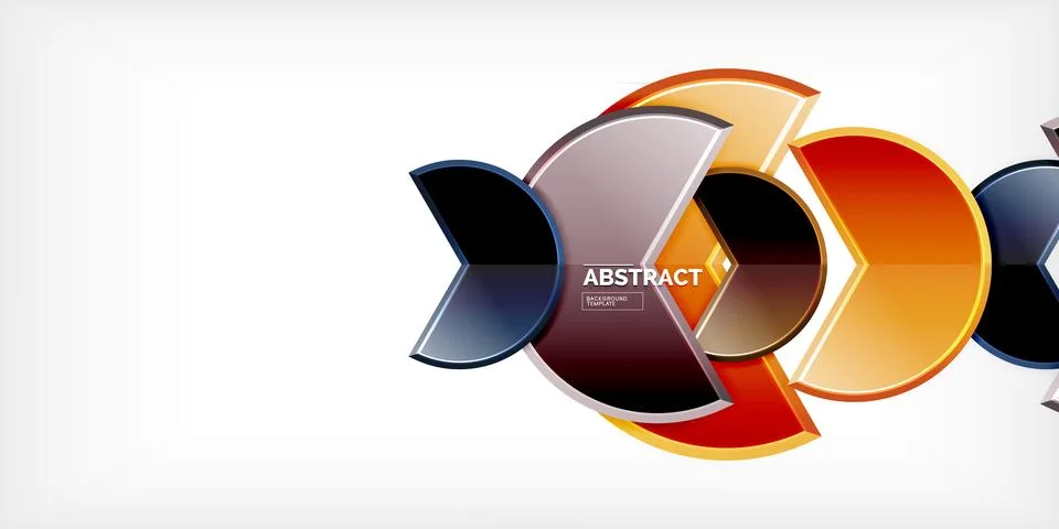 Trendy round shapes with triangular angle design element. Vector Illustration Illustrazione stock