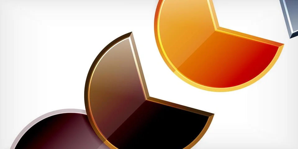 Trendy round shapes with triangular angle design element. Vector Illustration Stock Illustration