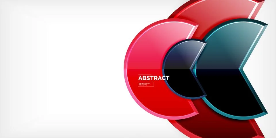 Trendy round shapes with triangular angle design element. Vector Illustration イラスト素材
