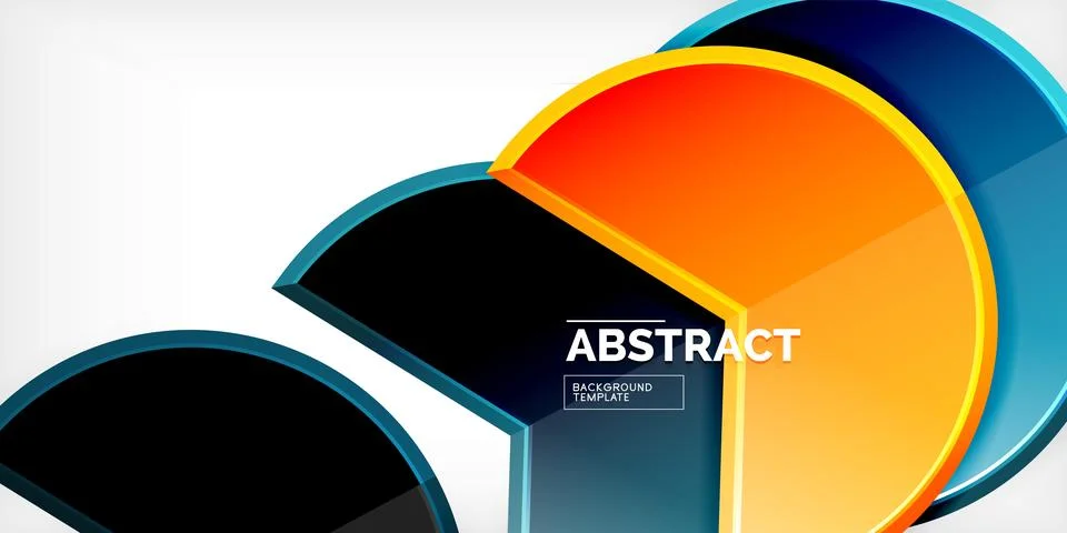 Trendy round shapes with triangular angle design element. Vector Illustration Ilustração Stock