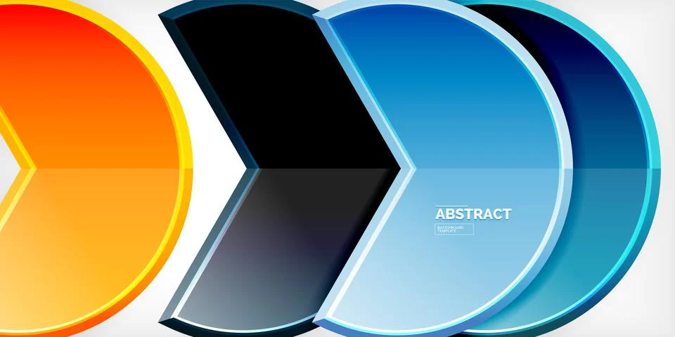 Trendy round shapes with triangular angle design element. Vector Illustration Illustrazione stock