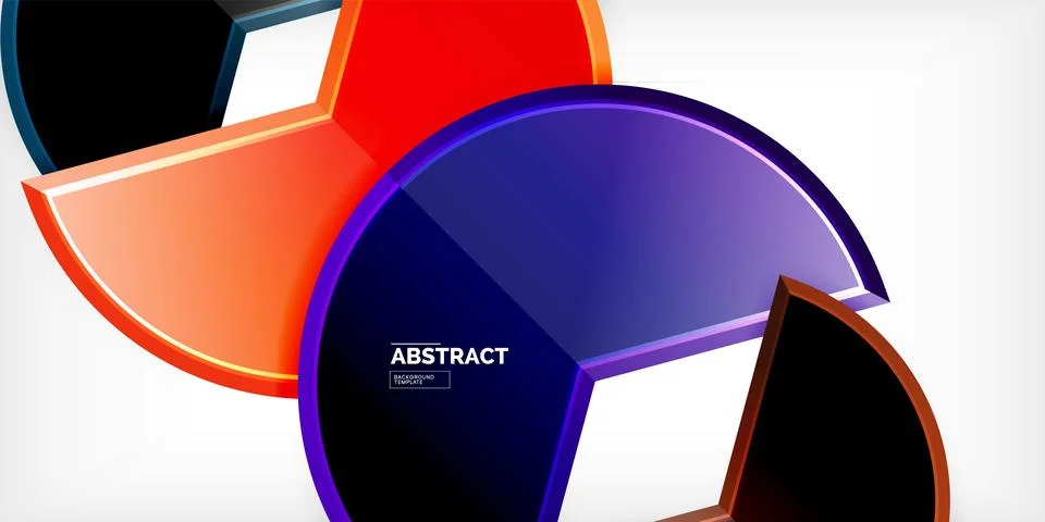 Trendy round shapes with triangular angle design element. Vector Illustration Ilustración de archivo