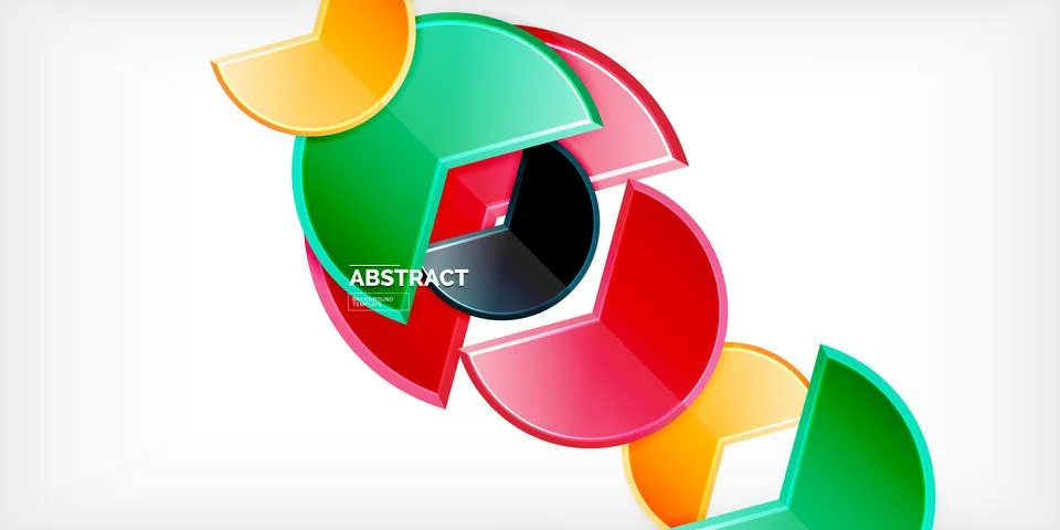 Trendy round shapes with triangular angle design element. Vector Illustration Stockillustratie