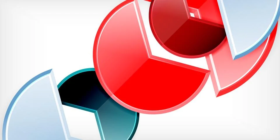 Trendy round shapes with triangular angle design element. Vector Illustration Stock Illustration