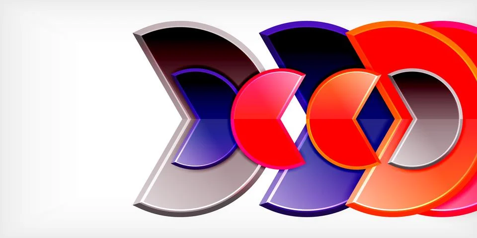 Trendy round shapes with triangular angle design element. Vector Illustration Stockillustratie