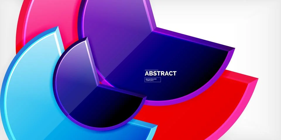 Trendy round shapes with triangular angle design element. Vector Illustration Ilustração Stock