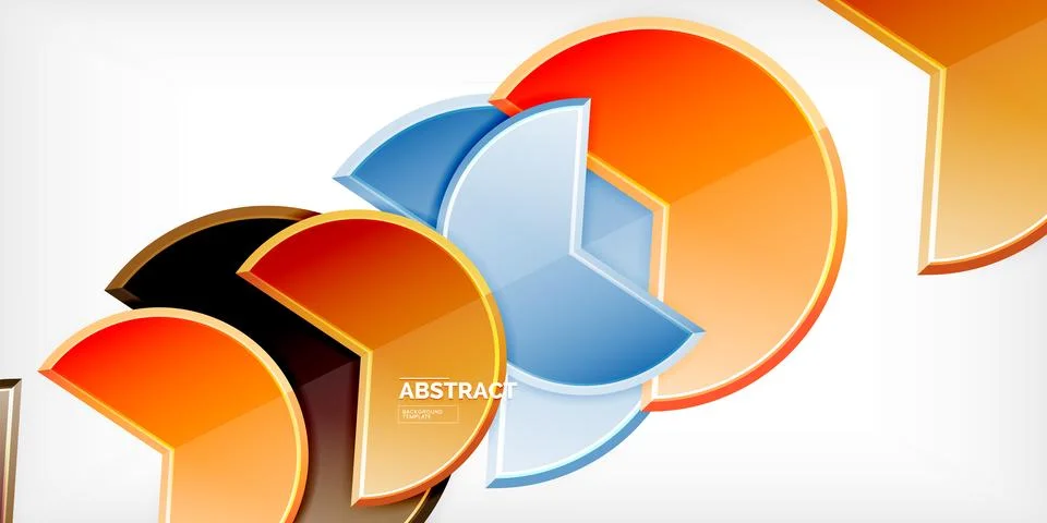 Trendy round shapes with triangular angle design element. Vector Illustration Stock Illustration