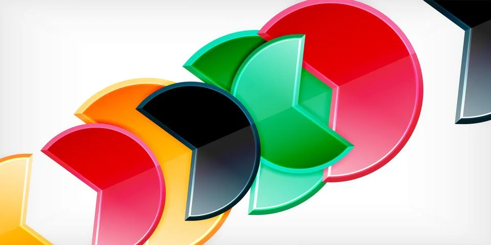 Trendy round shapes with triangular angle design element. Vector Illustration Ilustração Stock