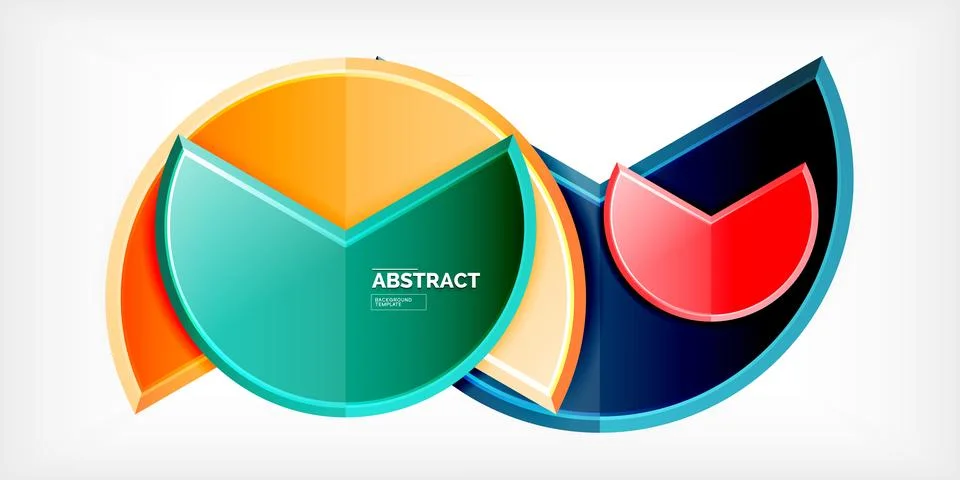 Trendy round shapes with triangular angle design element. Vector Illustration Stockillustratie