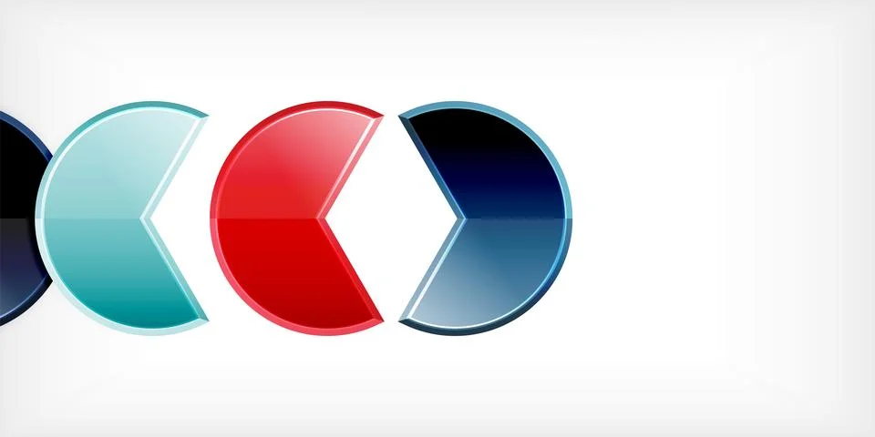 Trendy round shapes with triangular angle design element. Vector Illustration イラスト素材