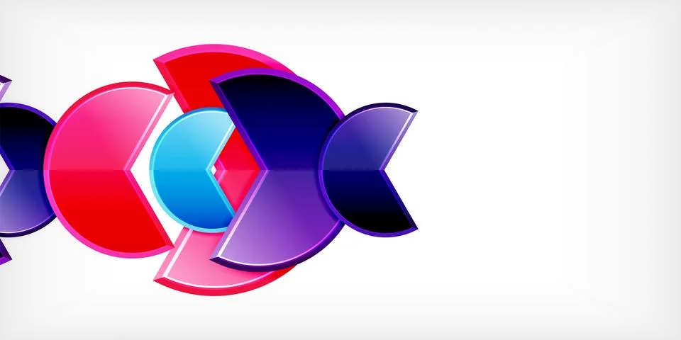 Trendy round shapes with triangular angle design element. Vector Illustration イラスト素材