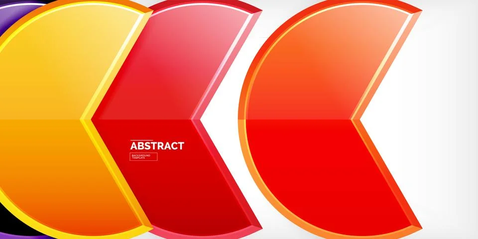 Trendy round shapes with triangular angle design element. Vector Illustration Illustrazione stock