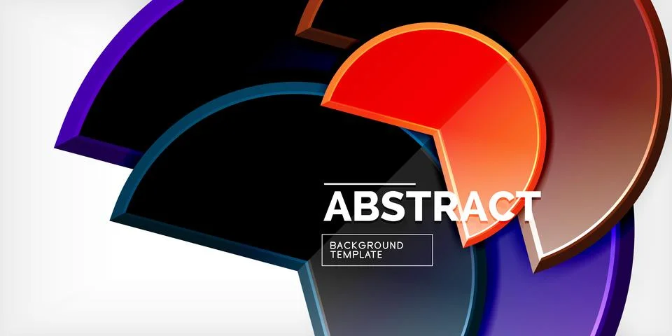 Trendy round shapes with triangular angle design element. Vector Illustration Stock Illustration