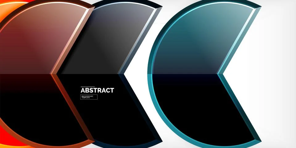 Trendy round shapes with triangular angle design element. Vector Illustration 스톡 일러스트