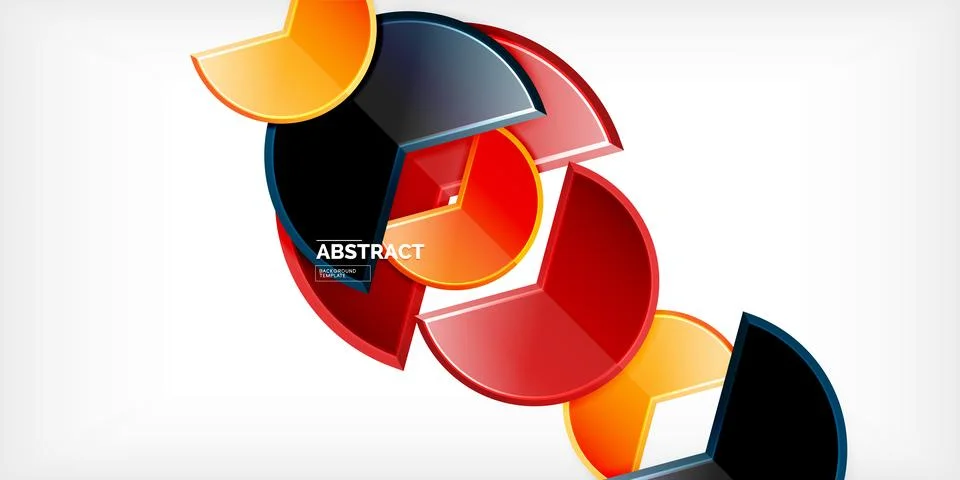 Trendy round shapes with triangular angle design element. Vector Illustration Illustrazione stock