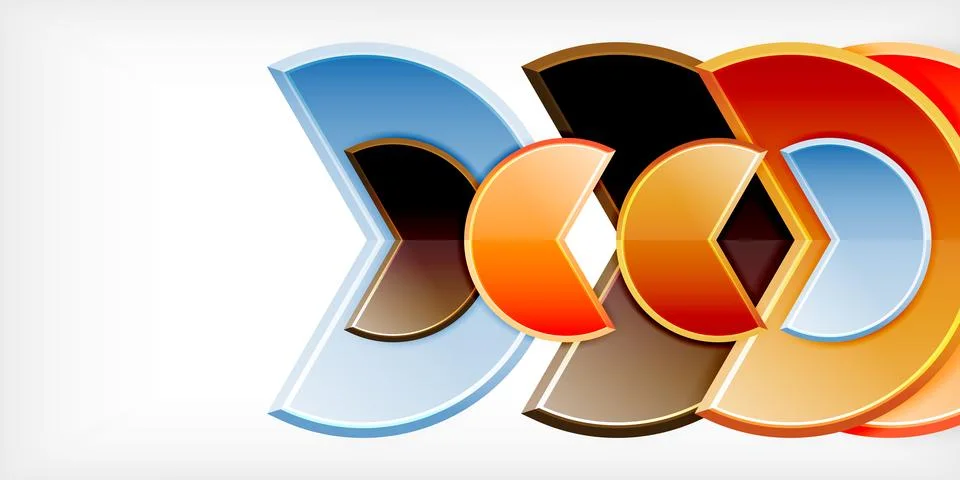 Trendy round shapes with triangular angle design element. Vector Illustration Ilustração Stock