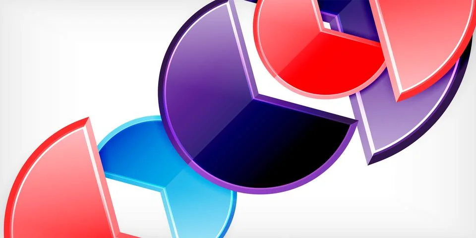 Trendy round shapes with triangular angle design element. Vector Illustration イラスト素材