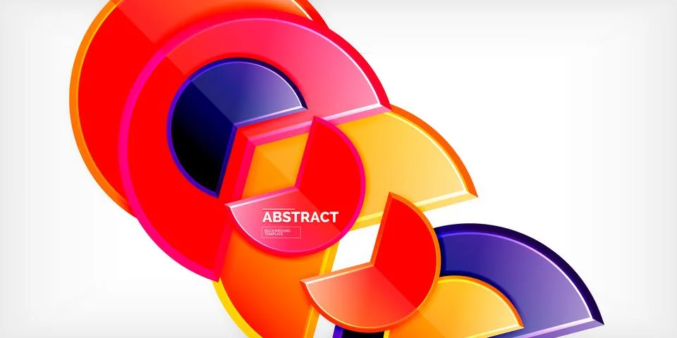 Trendy round shapes with triangular angle design element. Vector Illustration Illustrazione stock