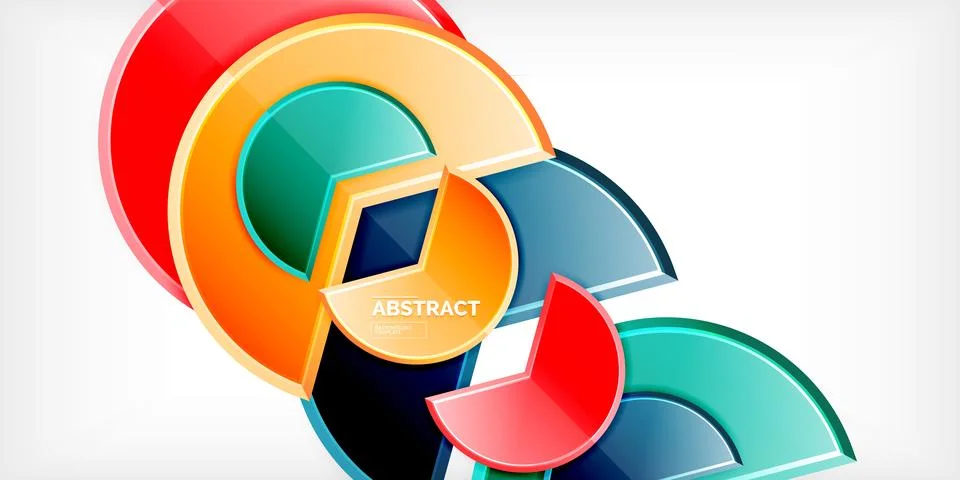 Trendy round shapes with triangular angle design element. Vector Illustration Stock Illustration