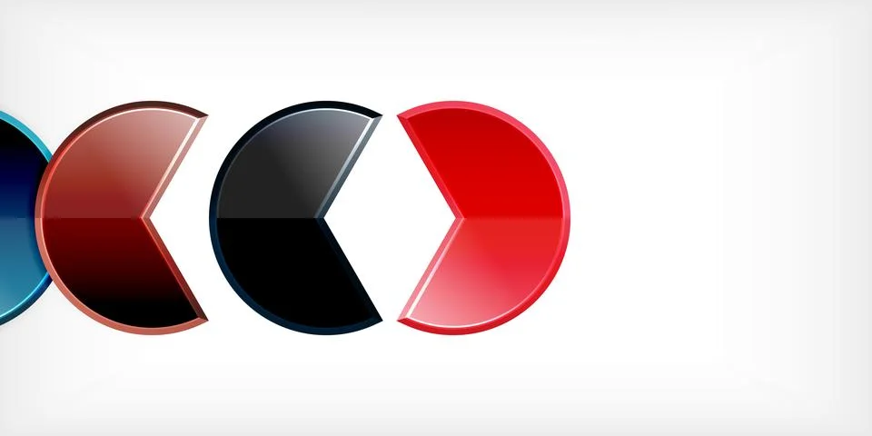 Trendy round shapes with triangular angle design element. Vector Illustration Stockillustratie