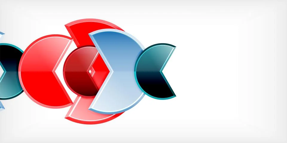 Trendy round shapes with triangular angle design element. Vector Illustration Stock Illustration