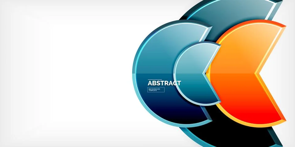 Trendy round shapes with triangular angle design element. Vector Illustration Stock Illustration