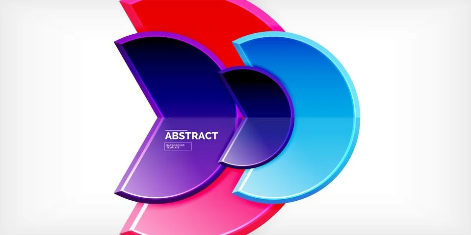 Trendy round shapes with triangular angle design element. Vector Illustration 스톡 일러스트