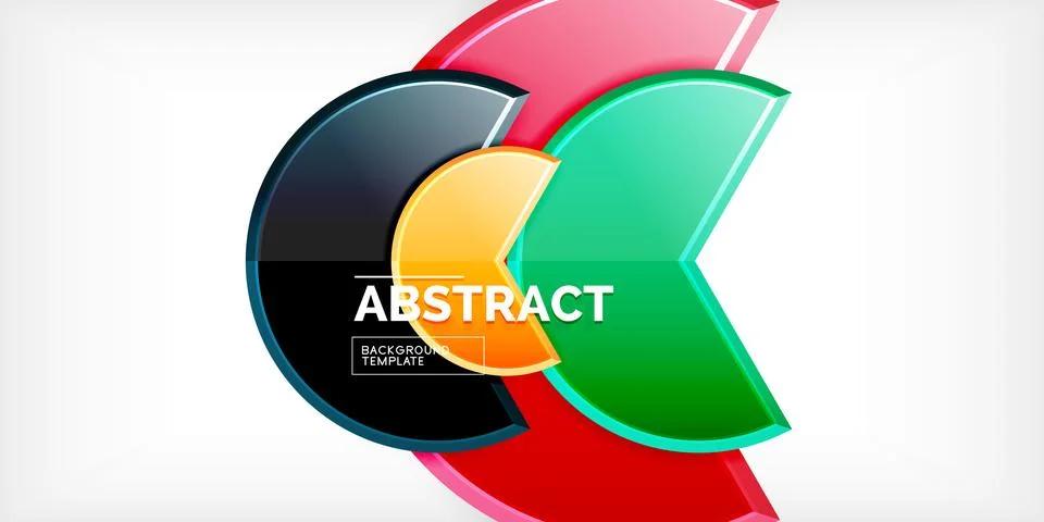 Trendy round shapes with triangular angle design element. Vector Illustration Illustrazione stock