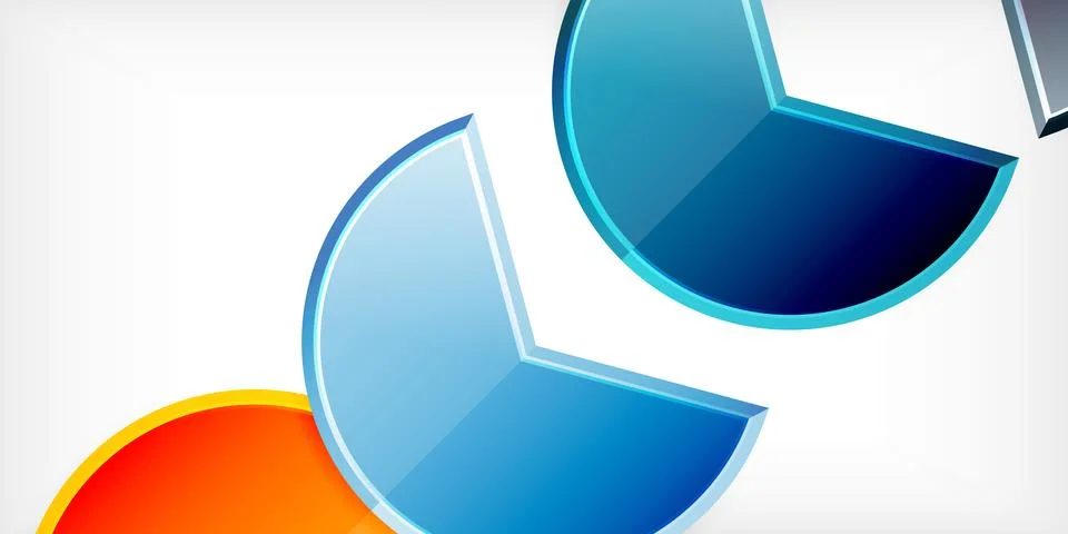 Trendy round shapes with triangular angle design element. Vector Illustration Illustrazione stock