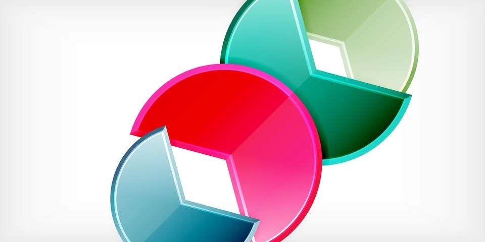 Trendy round shapes with triangular angle design element. Vector Illustration Stock Illustration
