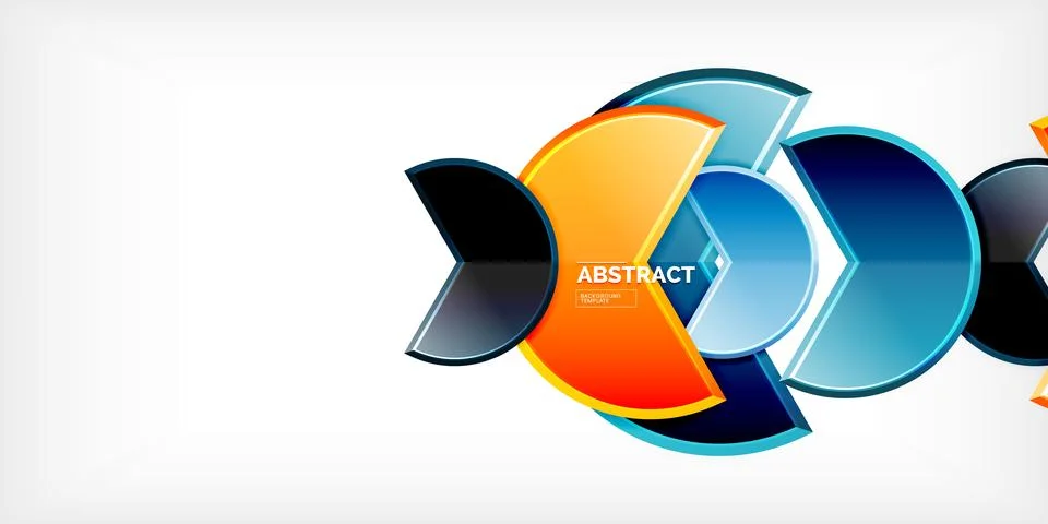 Trendy round shapes with triangular angle design element. Vector Illustration Stockillustratie