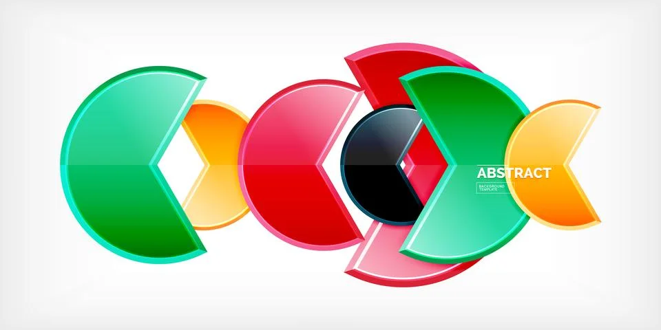 Trendy round shapes with triangular angle design element. Vector Illustration Illustrazione stock