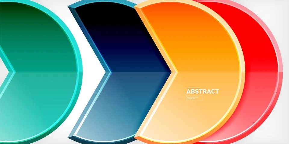 Trendy round shapes with triangular angle design element. Vector Illustration Stock Illustration