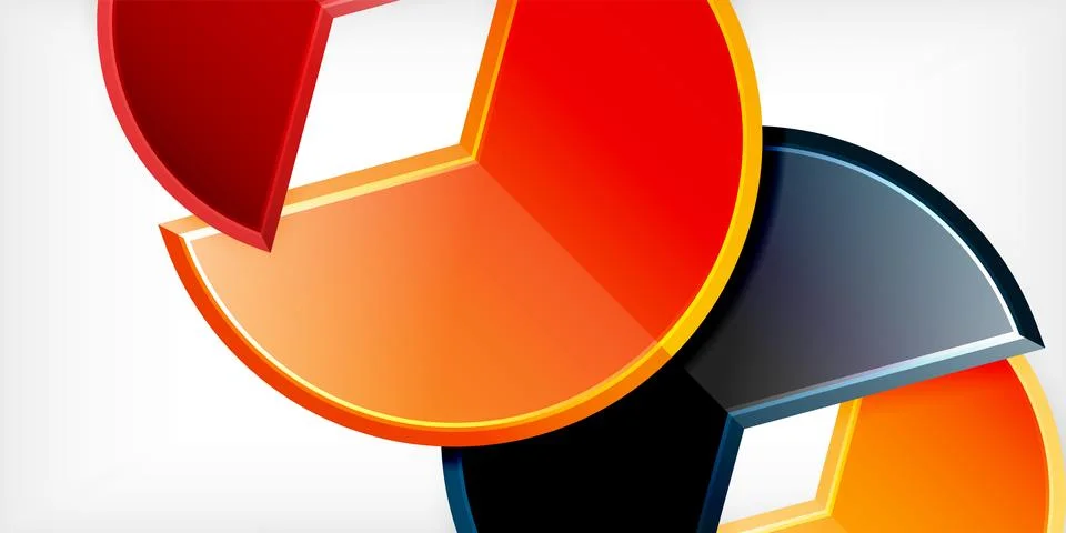 Trendy round shapes with triangular angle design element. Vector Illustration Stock Illustration