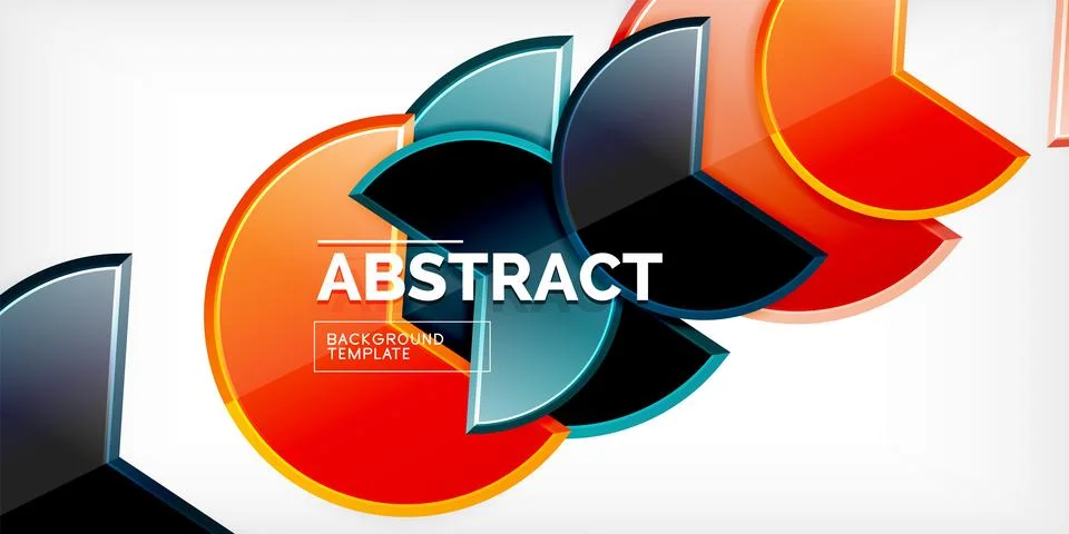 Trendy round shapes with triangular angle design element. Vector Illustration Stock Illustration