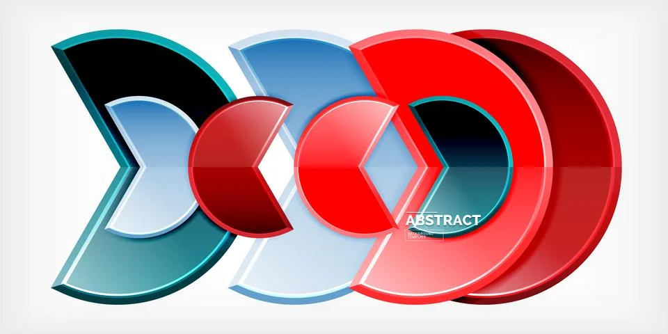 Trendy round shapes with triangular angle design element. Vector Illustration Illustrazione stock